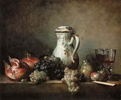 Grapes and Pomegranates Jean-Baptiste-Simeon Chardin